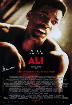 Muhammad Ali Signed 27 x 40 "Ali" Movie Poster (Online Authentic)